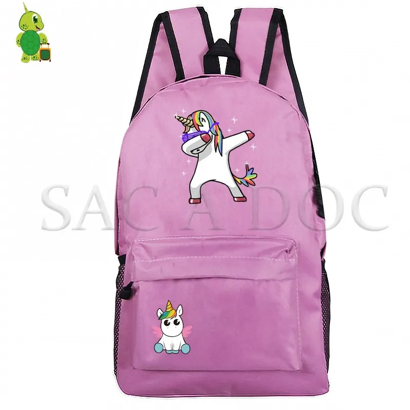 Рюкзак с единорогом, школьные сумки для подростков, девочек и мальчиков, рюкзак для ноутбука, повседневный рюкзак для путешествий, детские сумки для книг - Цвет: 4