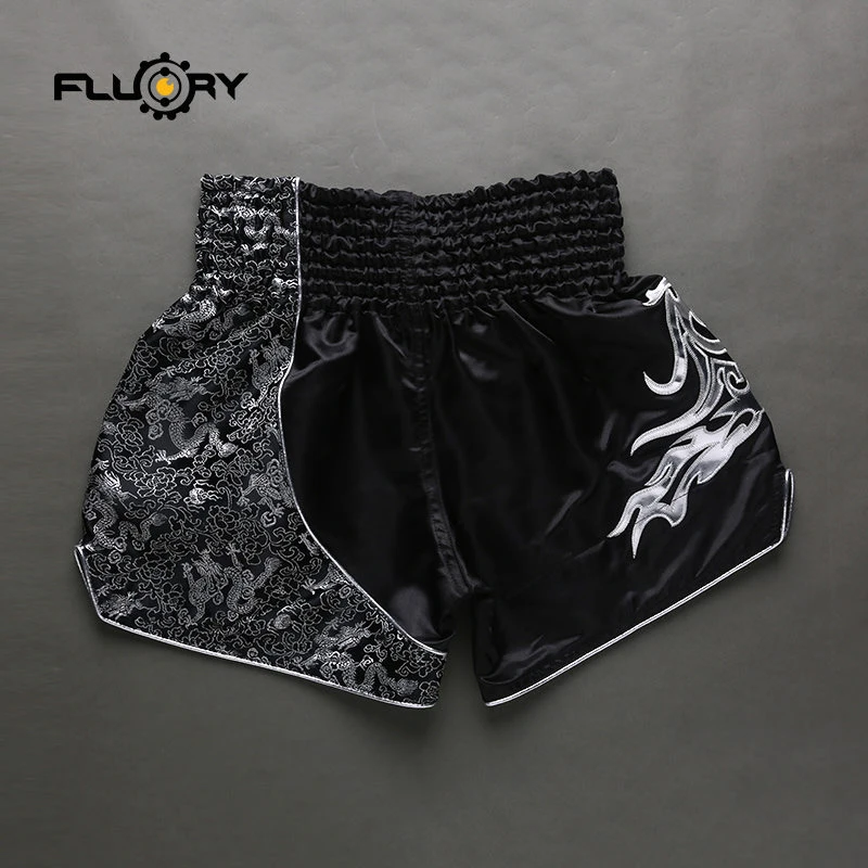 Fluory Printing Fight Shorts Boxing Shorts Embroidery Patches Muay Thai