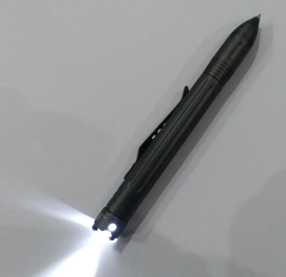 Tactical pen with LED Flashlight, lighting pen rattan,survival pen,self