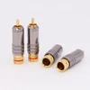 8pcs Hi-End 24K Gold Plated  Copper RCA Plug Durable RCA Connector Screws Soldering Locking Audio Video WBT Plug ► Photo 3/6