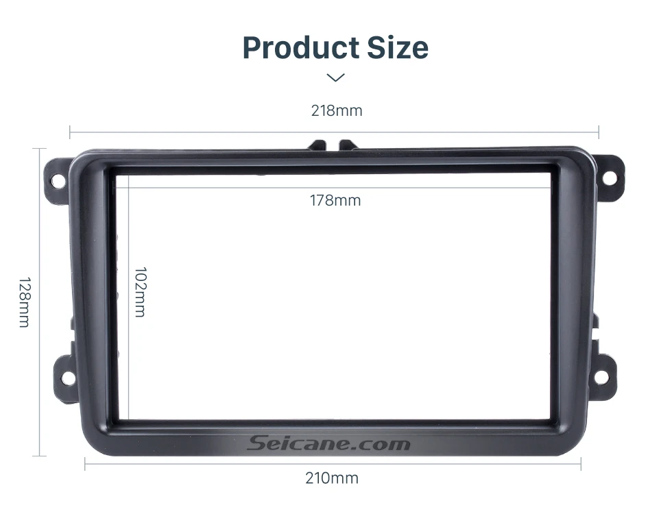 Seicane черный двойной 2 Din автомобиль радио фасции для Фольксваген Touran Passat B5 B6 гольф Tiguan T5 аудио крышка рамка тире отделка комплект