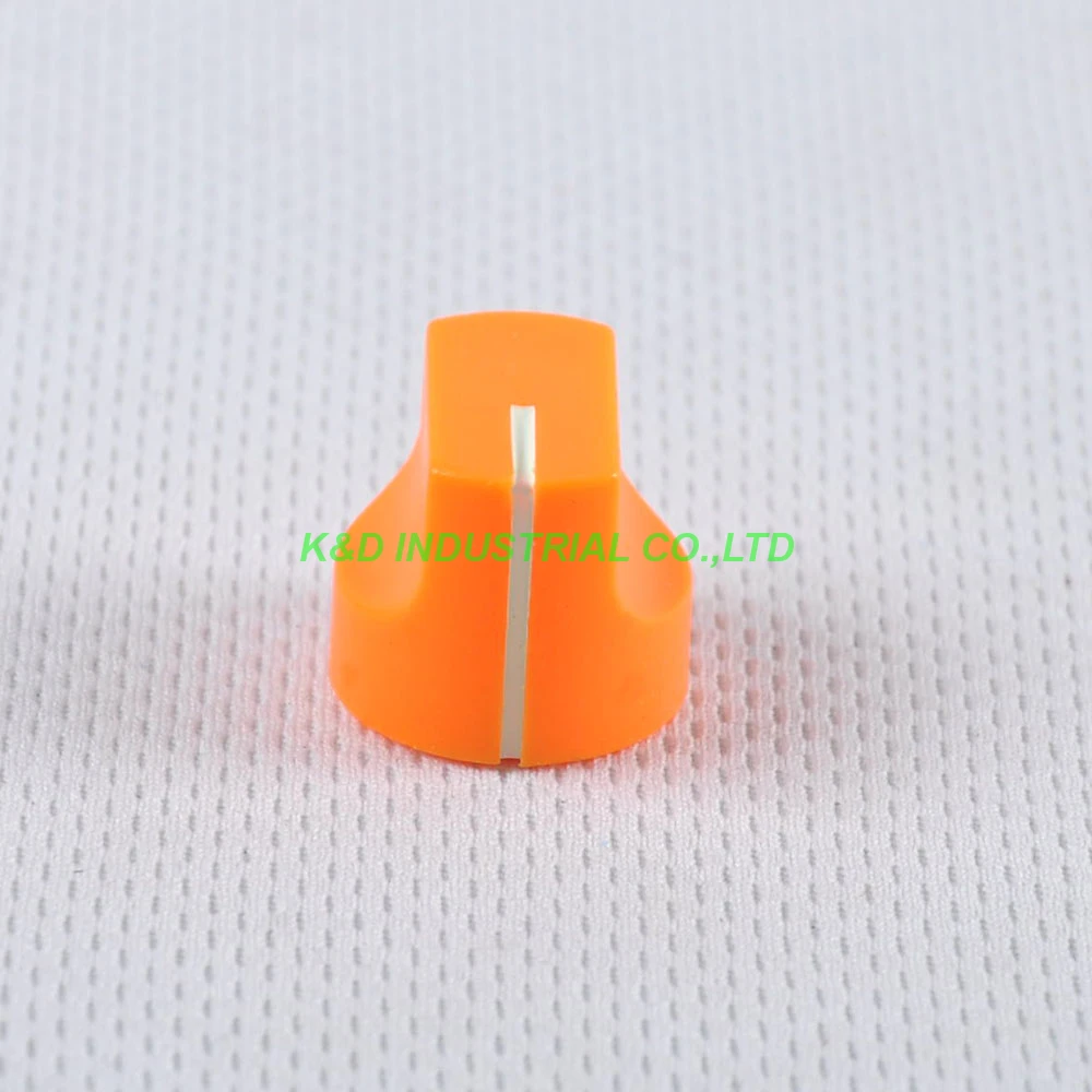 

10pcs Colorful Rotary Control Vintage Plastic Orange Knob 16x15mm for Guitar 6.35mm Shaft Amp Parts
