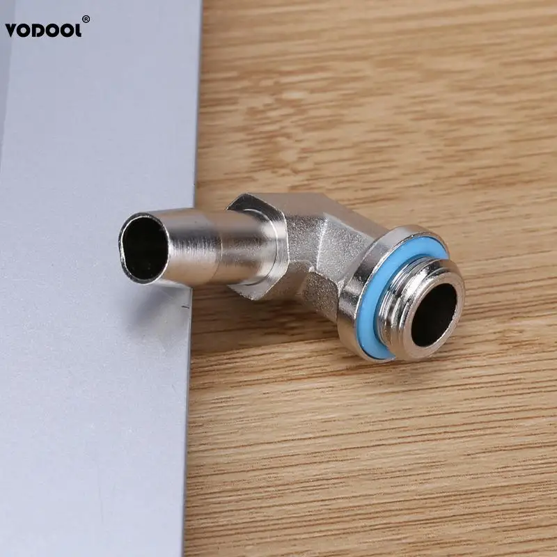 9mm ID Brass PC Water Cooling System Part G1/4 Thread 90 Degrees Elbow Pipe Connector Computer Components Cooling Accessories
