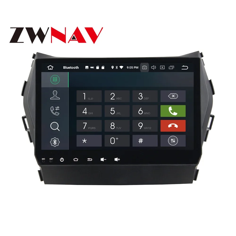 Excellent Android 8 4+32G Car DVD Player GPS navigation For Hyundai IX45 Santa fe 2014-2015 head unit multimedia player tape recorder 1