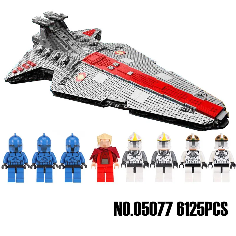

05077 Star Wars The UCS Rupblic Star Destroyer Cruiser ST04 Set Building Blocks Bricks Toys 6125Pcs Compatible Legoings