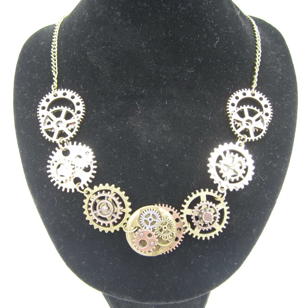 2018 Cykopv Exclusive Model Various Gears Nicely Matched Women`s Steampunk Necklace Vintage Jewelry - Image 3