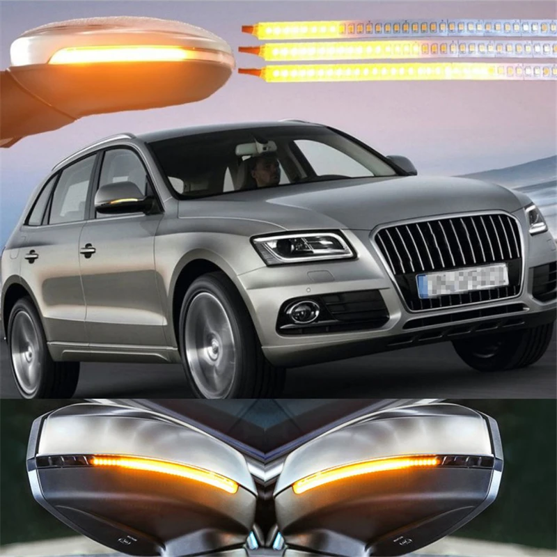 

2PCS Car Rear View Mirror LED Side Wing Dynamic Turn Signal Light For Auto Euro Rearview Mirror Indicator