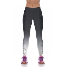 NEW KYK1093 Sexy Girl Women Black Gradient Dot 3D Prints High Waist Running Fitness Sport Leggings Jogger Yoga Pants