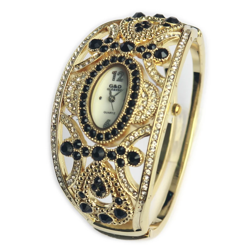 

A157 G&D New Luxury Brand Women Watches Quartz Wristwatches Gold Bracelet Watches Ladies relogio feminino Hour Crystal Jewelry