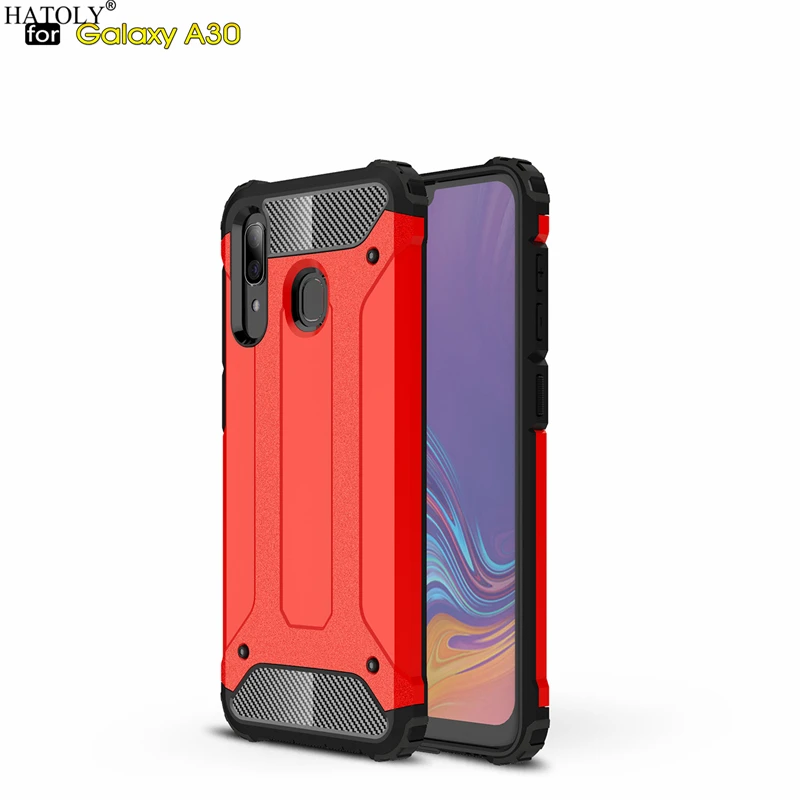 Чехол HATOLY для samsung Galaxy A30 тяжелая бронированная тонкая твердая резиновая прочная