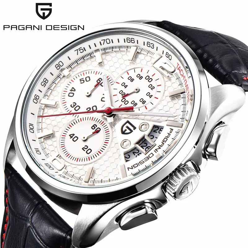 

Men's Watch Brand Luxury Pagani Design Chronograph Quartz Watch Multi-function Fashion Sport Waterproof Clock Relogio Masculino