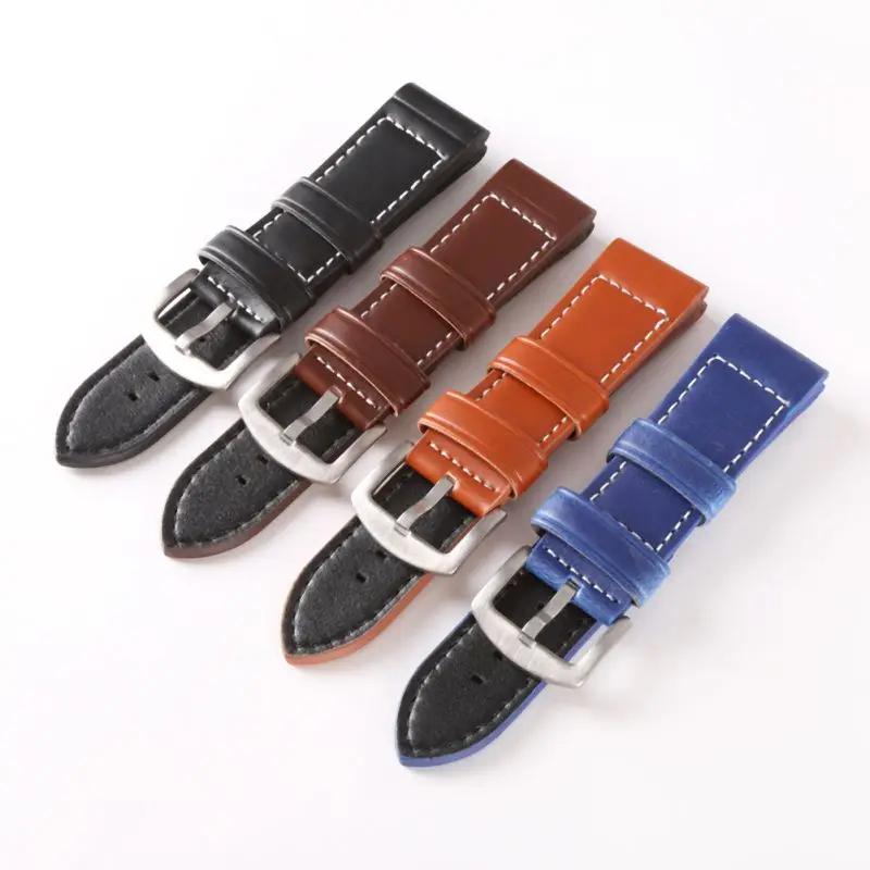 

2018 New Hot Leather Fashion Watch Band Watch Men Strap Straps Black Brown Blue 18MM 20MM 22MM 24MM