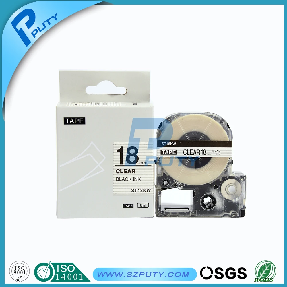 SS12KW Tepra профессиональный принтер картридж ленты для маркировки для Epson 10 шт. 12 мм черный на белом SS12KW для kingjim Epson принтер этикеток PUTY
