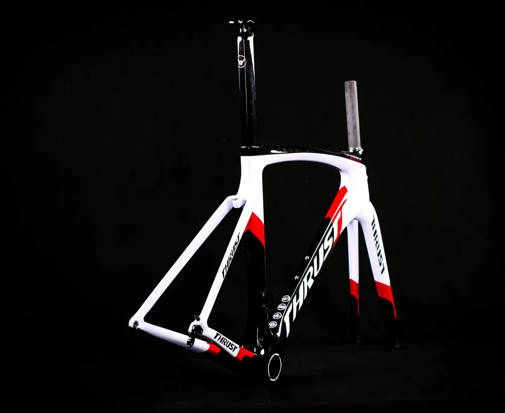 Clearance THRUST 2019 Road Bike Frame 700c Carbon Road Frame PF30 Bicycle Frameset with Fork Seatpost Clamp Headset 46 49 52 54 56 58cm 5