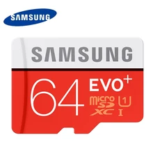 SAMSUNG Карты Памяти 64 Г TF80M Класса EVO + MicroSD SDXC Class 10 Micro SD UHS-I С10 TF Trans Flash Бесплатная Доставка 64 ГБ Оригинальный