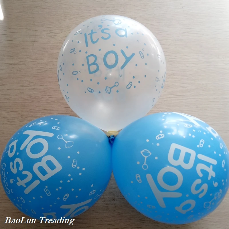 

30pcs/lot 12 inch thick ballon babyshower decorations boy blue balloons birthday party supplies kids toys my first birthday boy