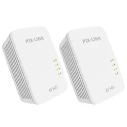 1 пара PIXLINK PL01A 600 Мбит/с Powerline Starter Kit сетевой адаптер, AV600 Ethernet PLC Адаптер Высокая совместимость с IPTV Homeplug