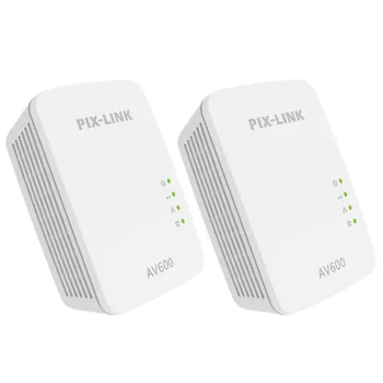 

1Pair PIXLINK PL01A 600Mbps Powerline Starter Kit Network Adapter, AV600 Ethernet PLC Adapter High Compatible with IPTV Homeplug