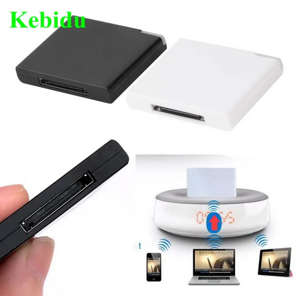 

Kebidu Newest Wireless Bluetooth v2.0 A2DP Music Receiver Adapter For iPhone 30 Pin Dock Docking Station Speaker with LED