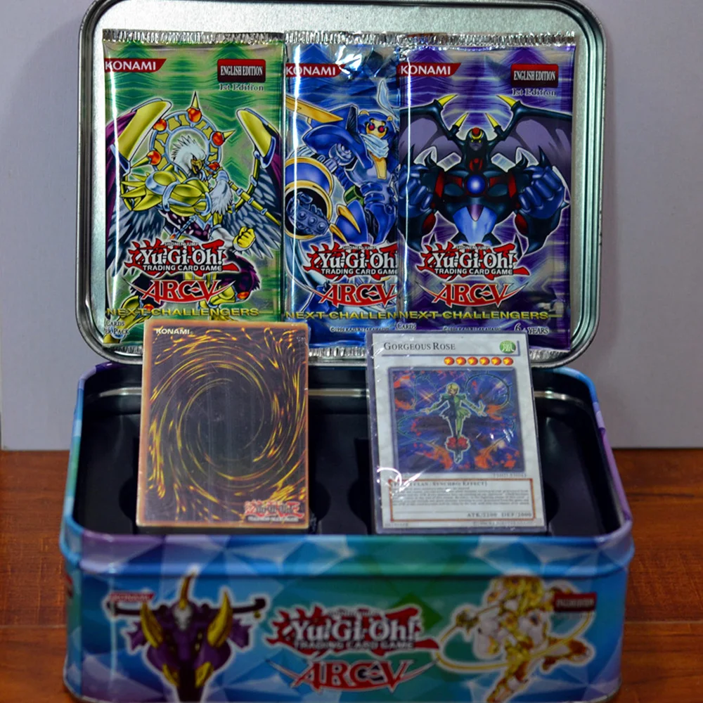 Yu Gi Oh игровые карты металлическая коробка мультфильм Yugioh игральные Япония