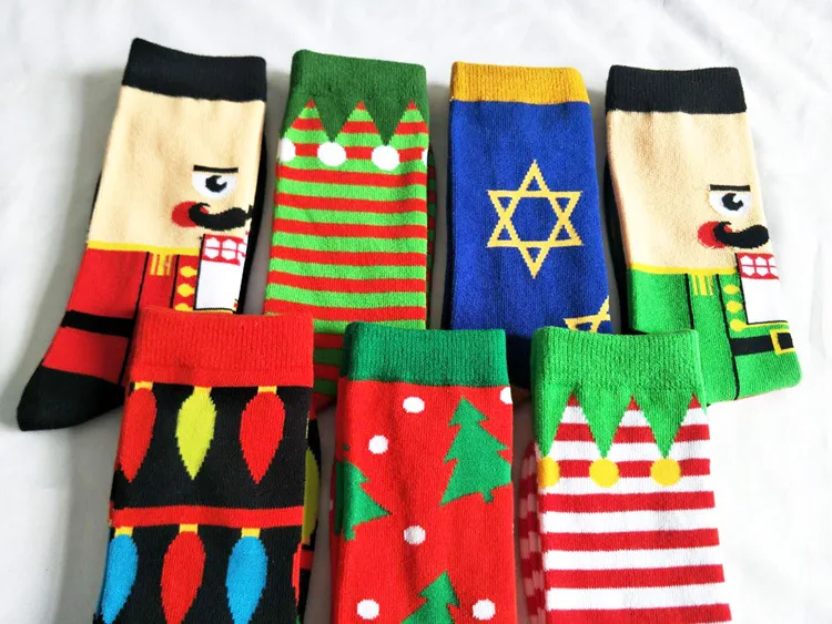 Серия рождественских повседневных носков Hanukkah, креативные мягкие удобные носки с героями мультфильмов, новинка, очаровательные трендовые хлопковые носки для мужчин и женщин на весну и зиму