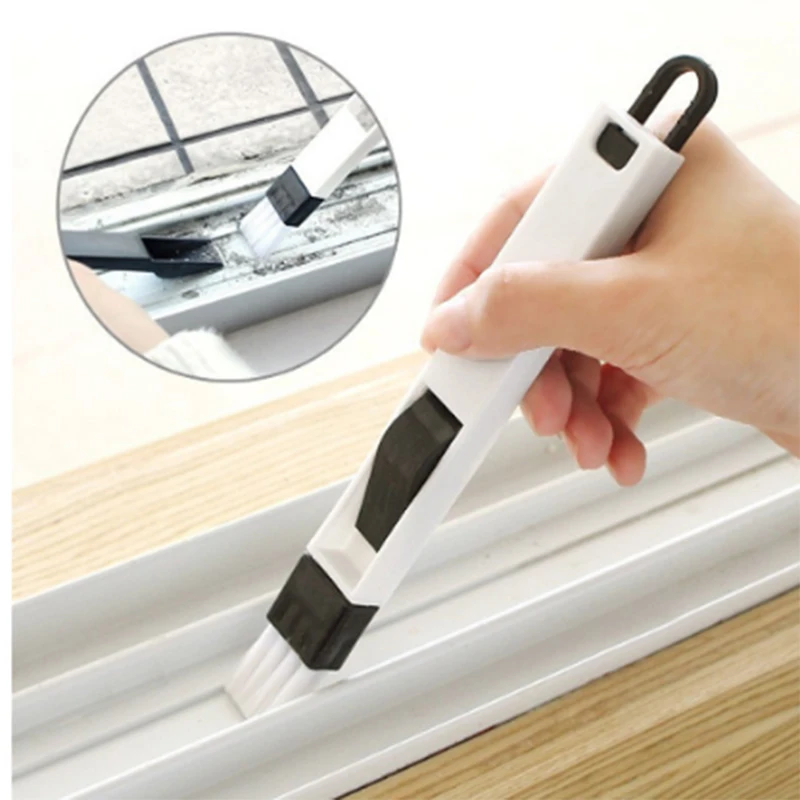 

2 in 1 multi-function window slot keyboard kitchen wall stitching folding brush cleaning brush ultra-small cleaning tool A10973