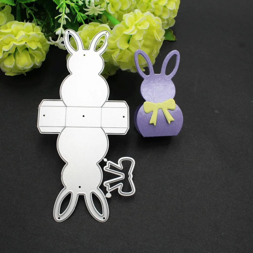 

3D Rabbit Frame gate box Metal Cutting Dies Stencils for DIY Scrapbooking Stamp/photo album Decorative Embossing DIY Paper Cards