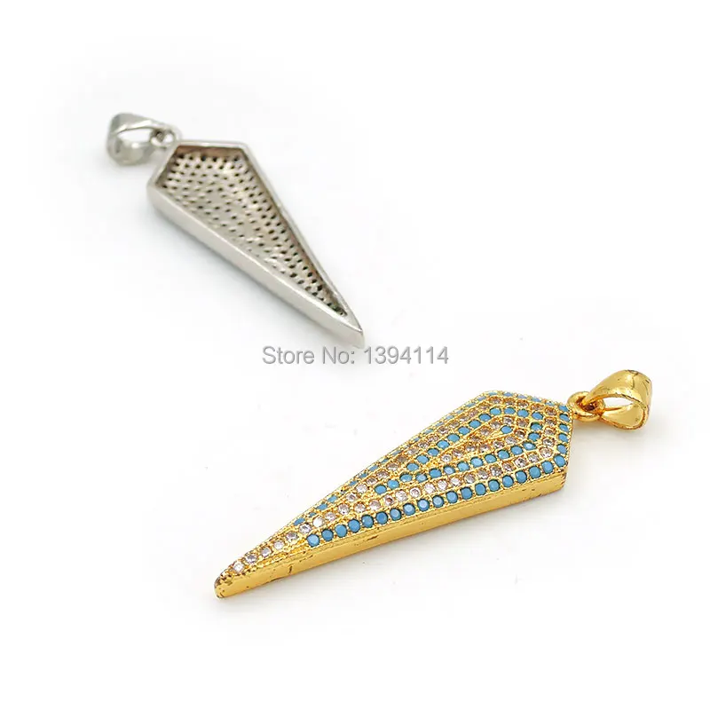 35*10*3 мм Micro Pave Kallaite& Clear CZ Стрелка Шарм подходит для изготовления DIY ожерелья ювелирные изделия