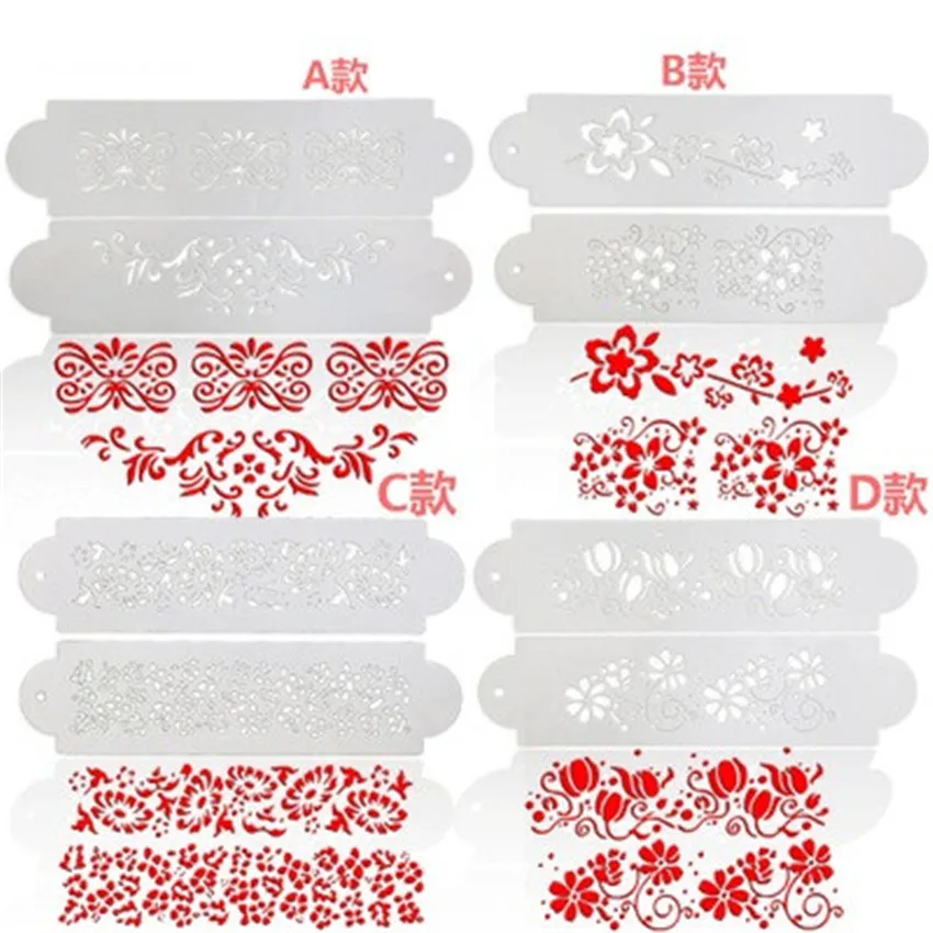 

Magpie mold shield DIY cake scrapbook stencils hollow Embellishments printing lace ruler Valentine's Day