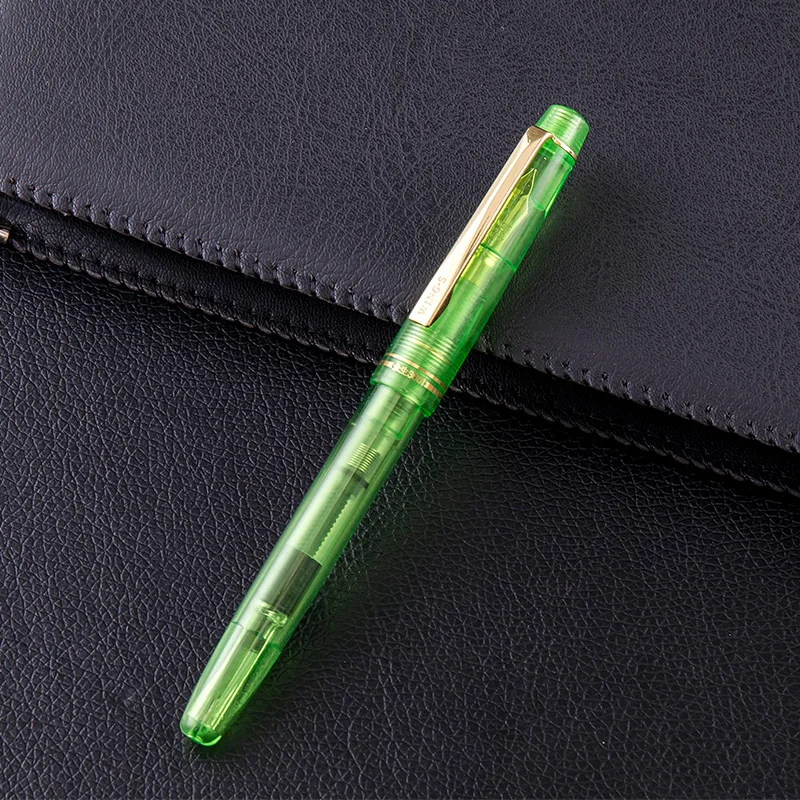 Wings Wing Sung 3001A Студенческая прозрачная цветная чернильная ручка демонстрационная ручка практика каллиграфии иридиевая ручка Герой - Цвет: Светло-зеленый
