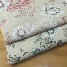 50X150 см из хлопка и льна Ткань черно-белой печати или красный пион цветок DIY Главная деко покрытие стола Пледы Наволочки крышка