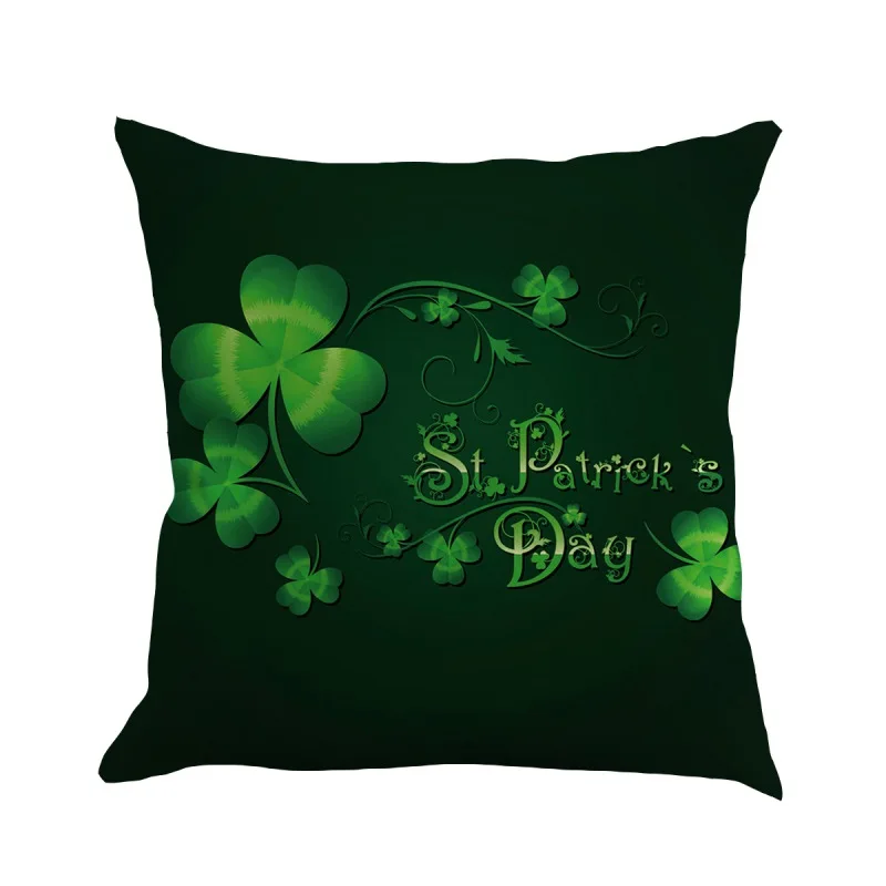 

Emotion St. Patricks Day Green Home Decor Throw Pillow Case Cushion Cover Cotton Linen Home Decorative Pillowcase