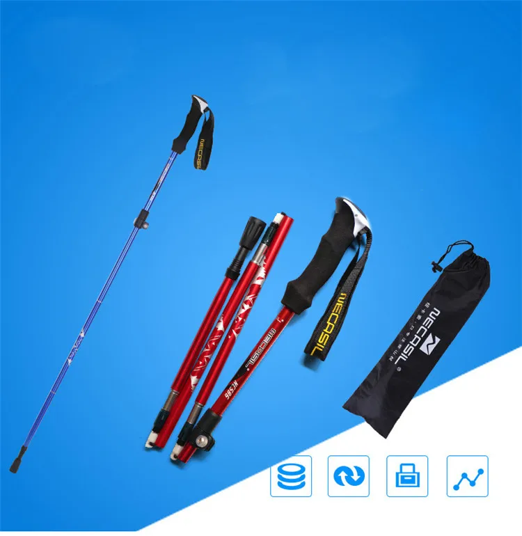 Сверхлегкие складные трости для спортивной ходьбы EVA ручка анти-шок складные туристические треккинговые палки трости с бесплатными сумками