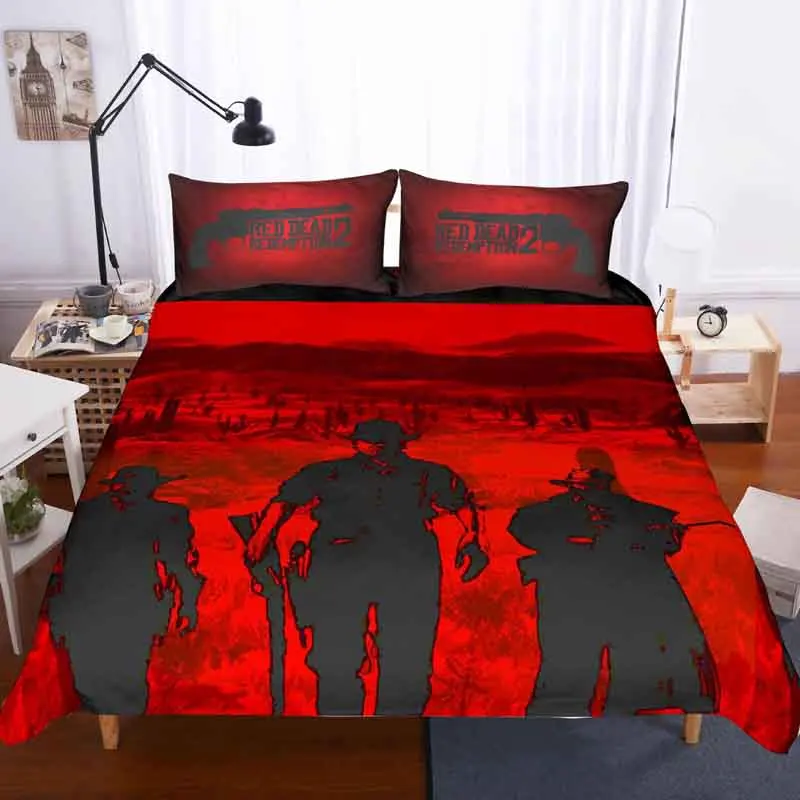 Red Dead: Redemp 3D комплект постельного белья Детская комната Декор пододеяльник наволочки ведущая Игра Red Dead: Redemp постельное белье - Цвет: 7