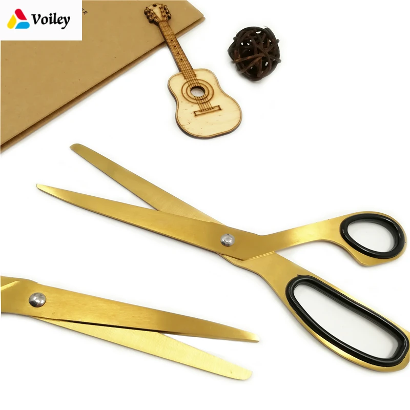 

Simple style 19.7cm Gold Sewing Scissors Trimming Shears Cross-Stitch Stainless Steel Tailor Scissor Sewing Embroidery Fabric,W