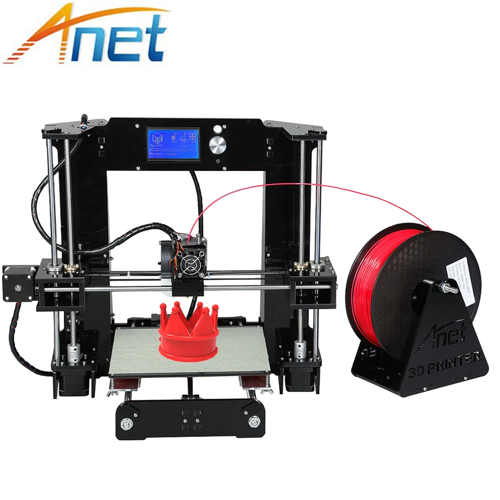 Anet A6& A8 Нормальный/автоматический уровень 3d принтер размера плюс Reprap Prusa i3 3d принтер комплект DIY Impresora 3d с 10 м нить 3d принтер