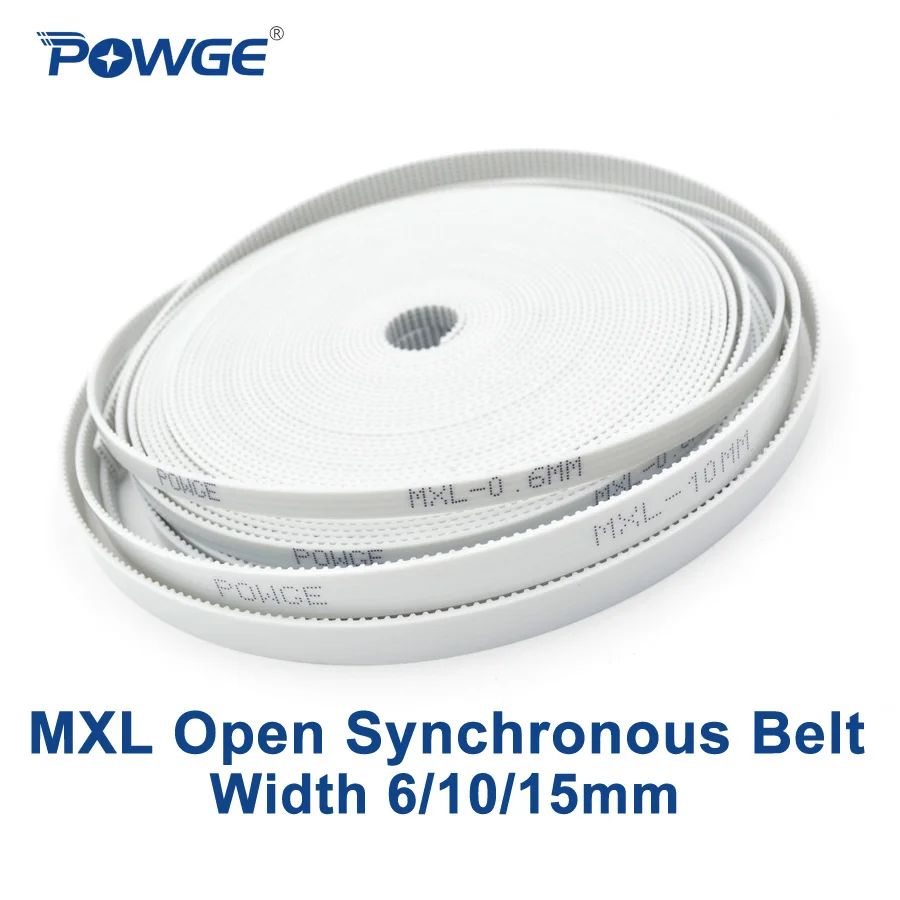 Ремень синхронный POWGE PU MXL ширина 6 мм 10 15 шаг 2 032 мм|mxl timing belt|synchronous belttiming belt |