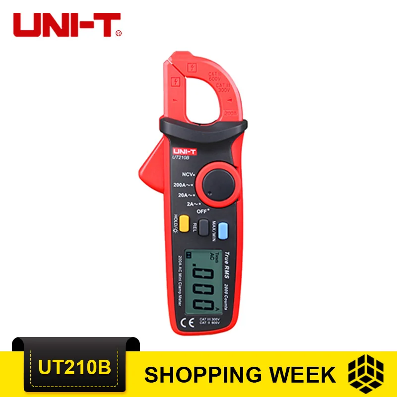 

UNI-T UT210B True RMS Mini Clamp Meters AC Current Voltage Auto Range VFC Capacitance professional multitester