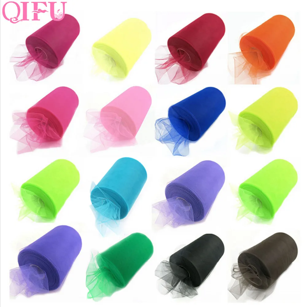 

QIFU Wedding Decoration Ceremony Tulle Fabric Roll Tulle Roll spool Wedding Accessories Decorations Birthday Party Supplies