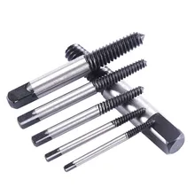 6Pcs/set Screw Extractor Easy Out Set Drill Bit Set Guide Broken Damaged Bolt Remover Drill Bits For Power Tools H35