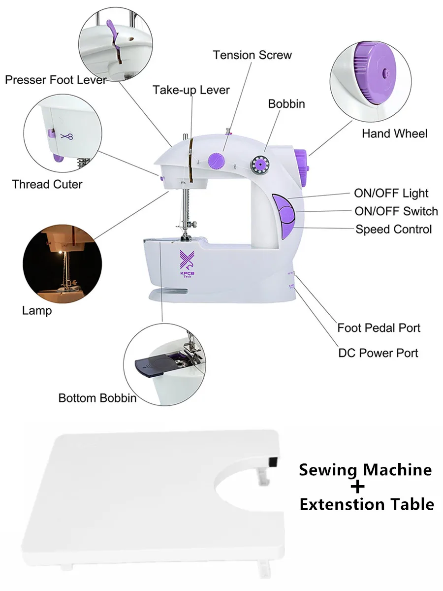 Портативная мини швейная машина с настольной бытовой швейной машиной профессиональная портативная швейная машина costura Clothes 201