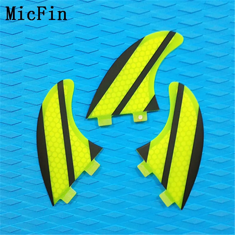 M-G5 Micfin quillas surf вафельная fcs плавники стекловолокна досок для серфинга плавники три ребра размер M-G5