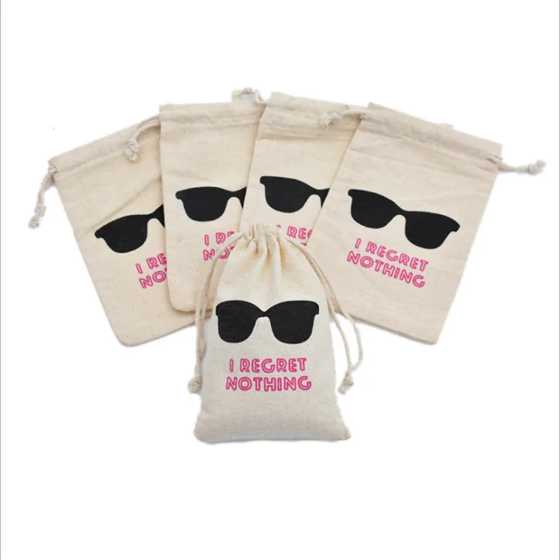 

5pcs party decoration I regret no hangover bag DIY small gift wedding decoration to the guest holding a bag gift baby shower-C