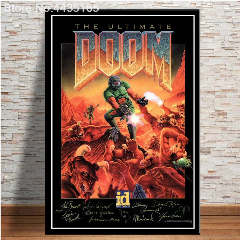 Потрясающая игра Doom плакат Halo видеоигры настенная художественная картина холст живопись для гостиной домашний декор плакаты и принты