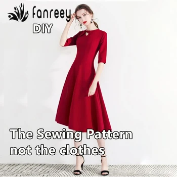 

Lady's Temperamental Evening Dress sewing patterns patrones de costura ropa mujer DIY WW-W1027