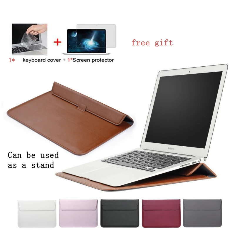 Сумка для ноутбука из искусственной кожи Macbook Pro Retina 11 12 13 2018 Новинка 15 Xiaomi 6 чехол +
