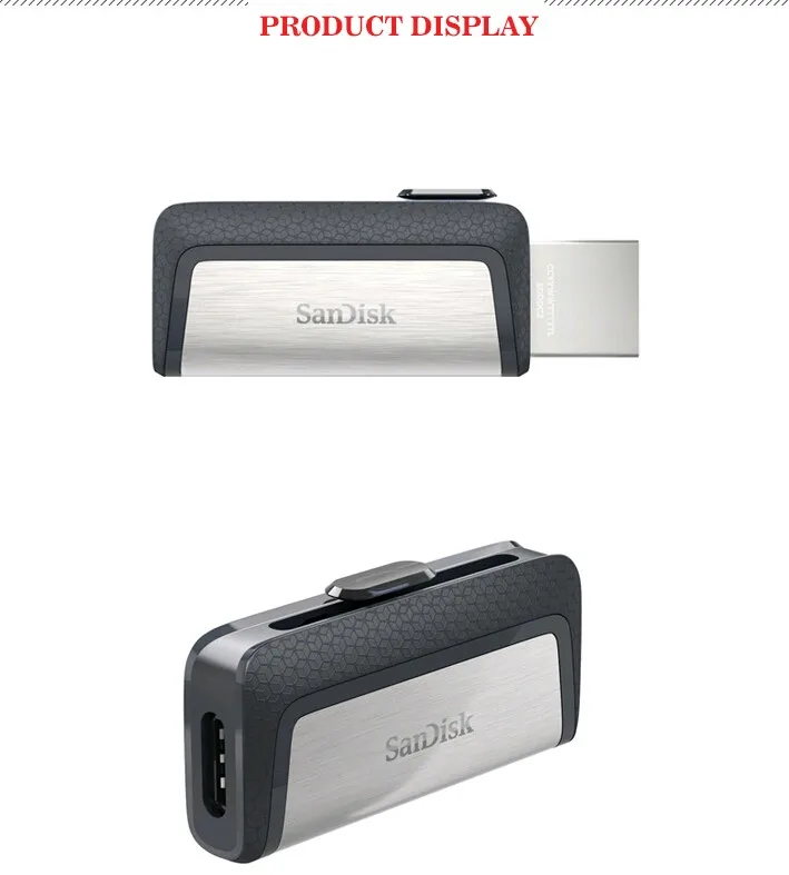 Sandisk USB 3,1 двойной OTG USB флеш-накопитель 64 Гб type-C высокоскоростной 32 Гб 128 ГБ USB флеш-накопитель 16 Гб 130 м/с флешки