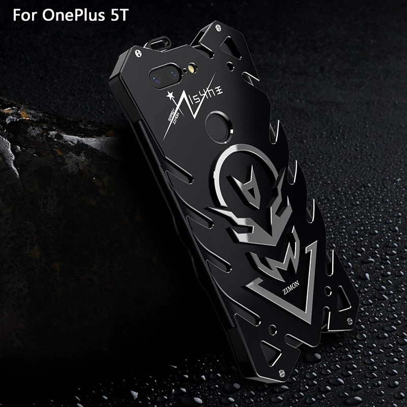 

Zimon Armor Aluminum Metal Phone Shell For One Plus 5T A5010 Shockproof Powerful Outdoor Cover For OnePlus 5T Case 6.01 inch