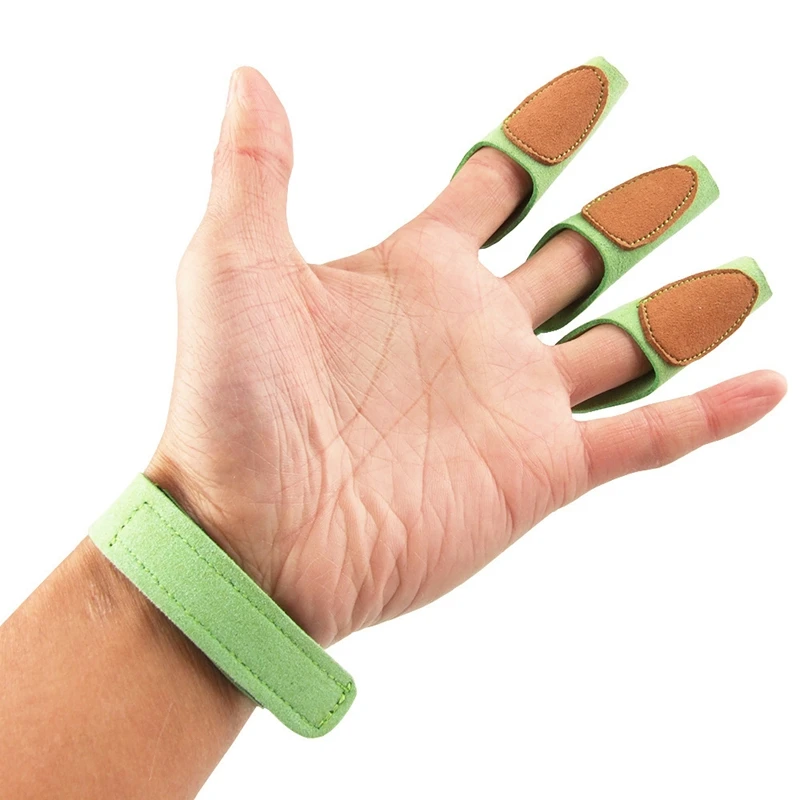 PG04 Pellor Archery Three Finger Shooting Protective Gear Pull Bow Arrow Archery Shooting Glove  (21)