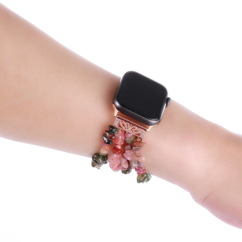 Роскошный ремешок для часов Apple 42 мм 38 женский ювелирный браслет iwatch 44 40 с